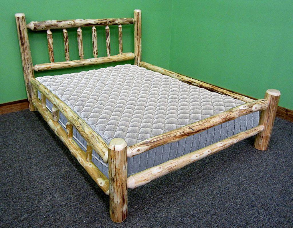 Pine Log Bed Frame