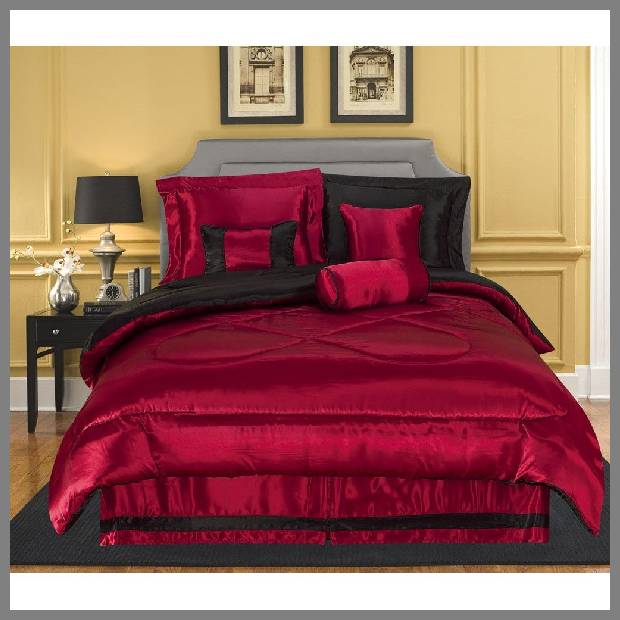 Red Satin Bedspread