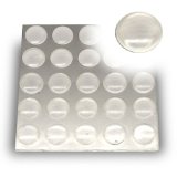 Plastic pads for glass table tops