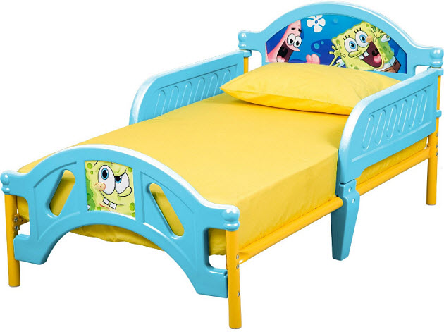 ... bed frame pictured: Nickelodeon Sponge Bob Toddler Bed by Delta